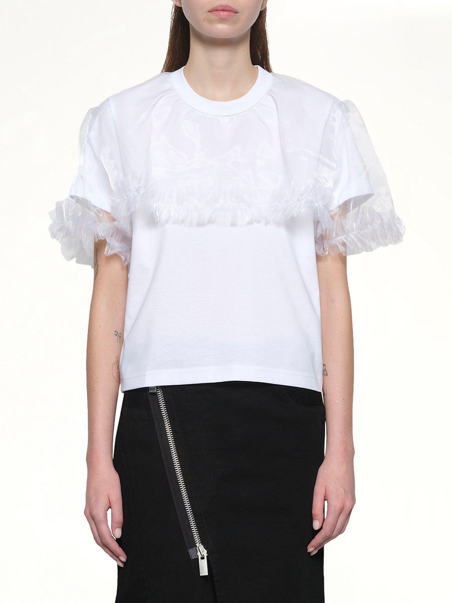 Tulle T-Shirt in White