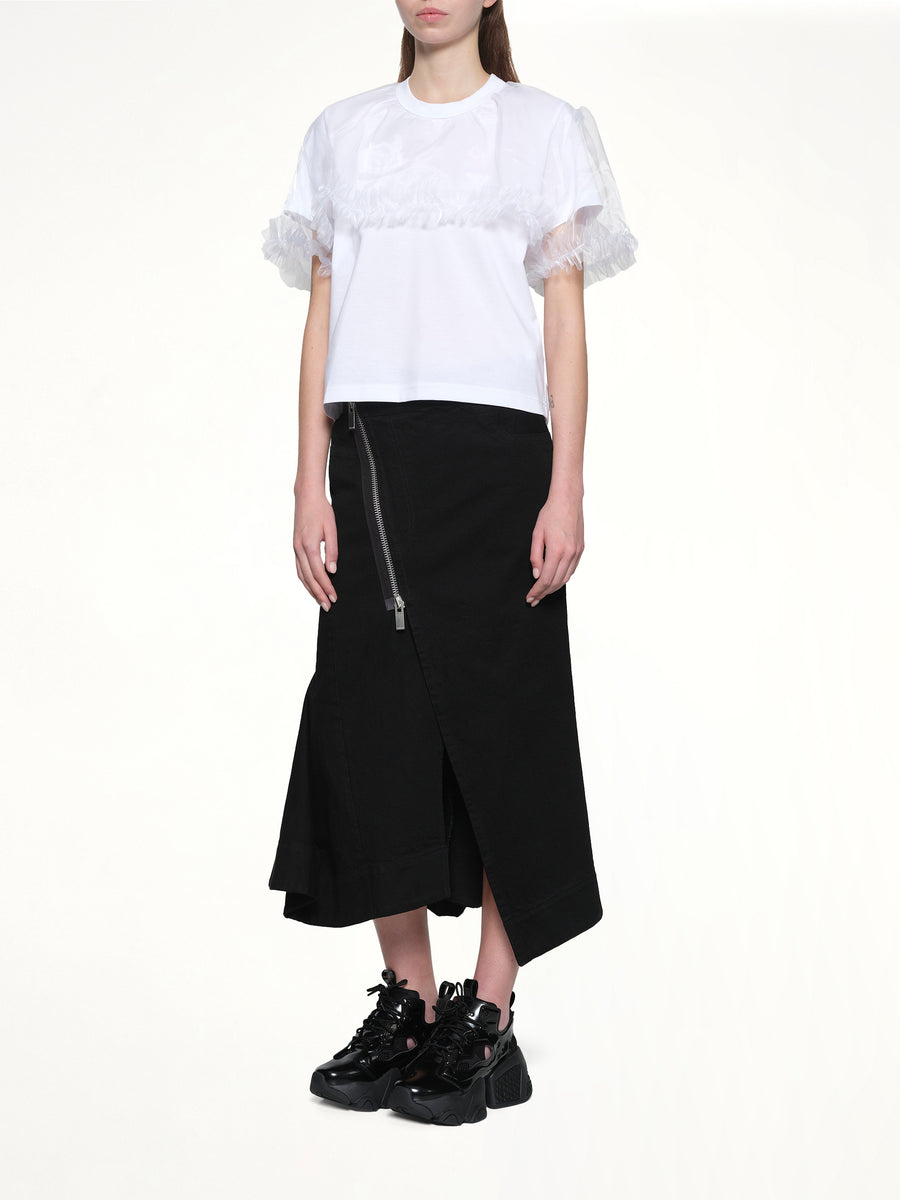 Tulle T-Shirt in White