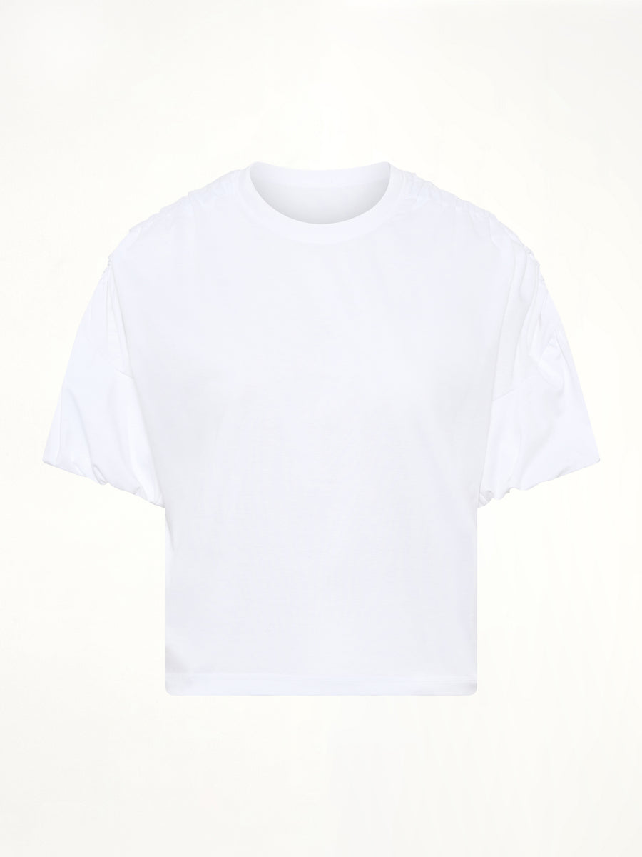 Cotton Ponte T-Shirt in White