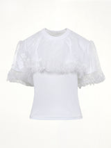 Tulle T-Shirt in White