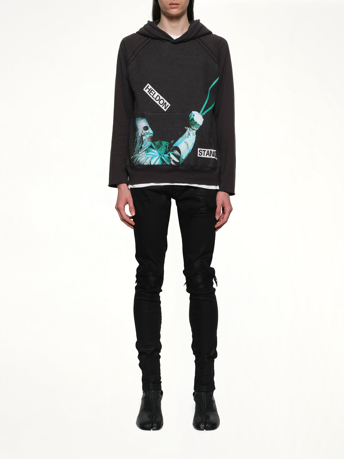 Heldon Stand By Hoodie in Black