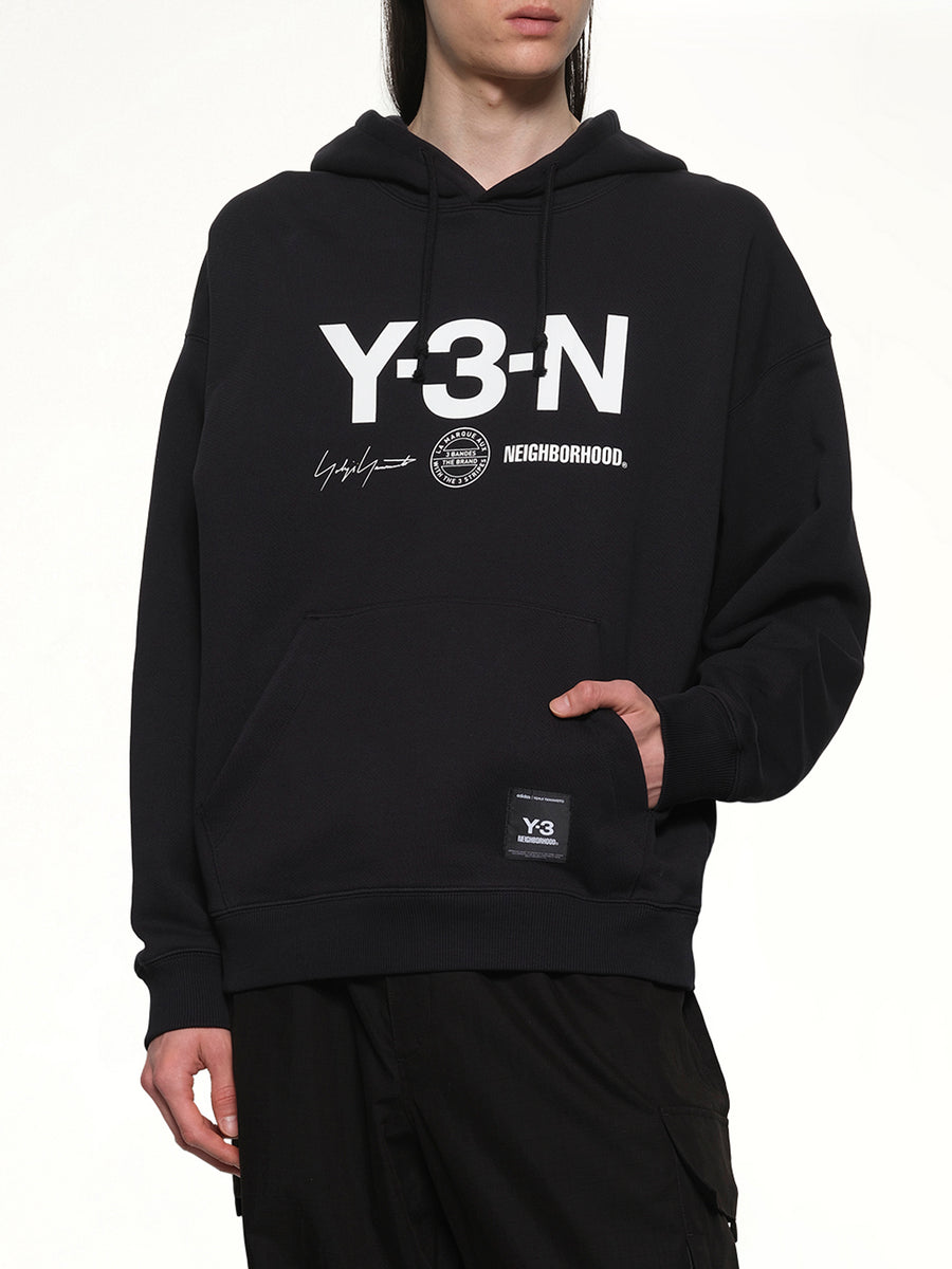 Y-3 X NBHD Graphic Hoodie in Black