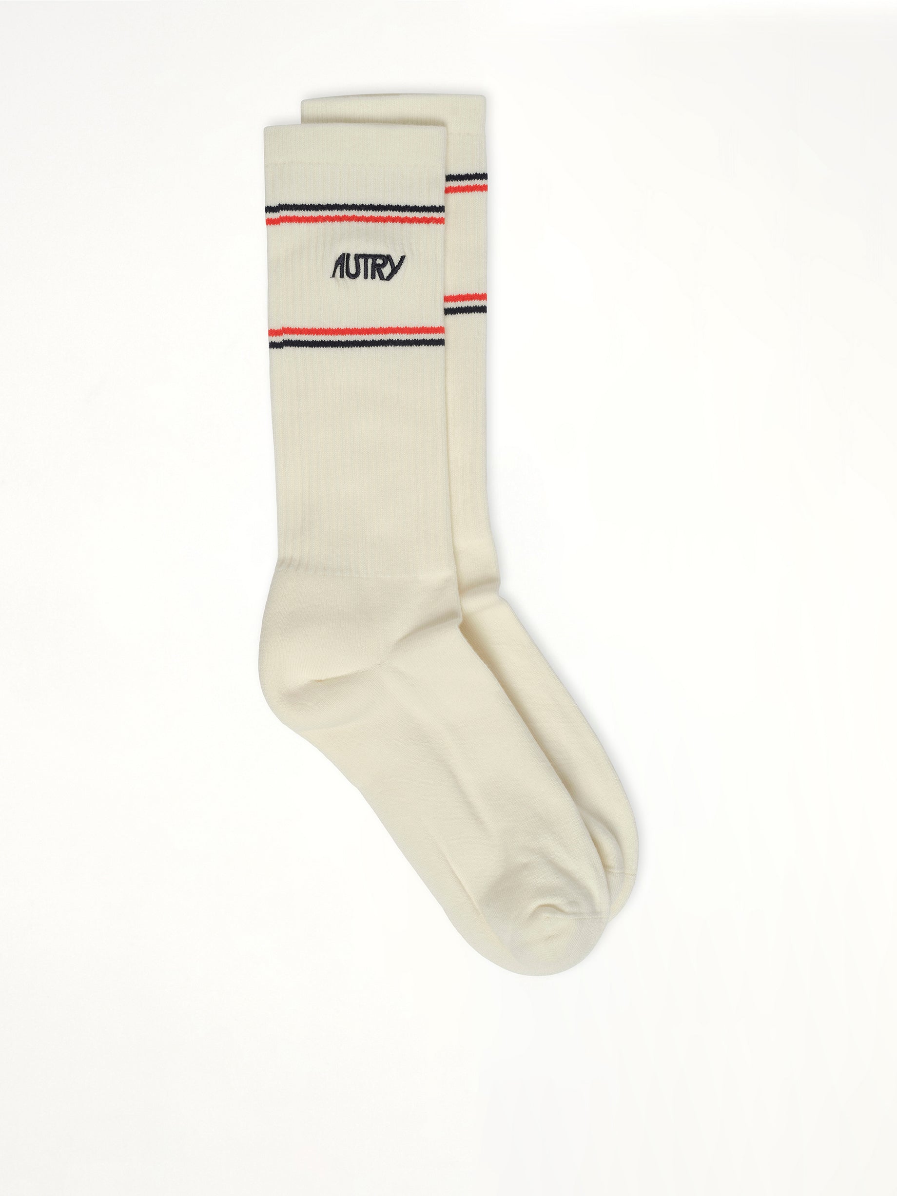 Autry x Maison Kitsune Socks in White