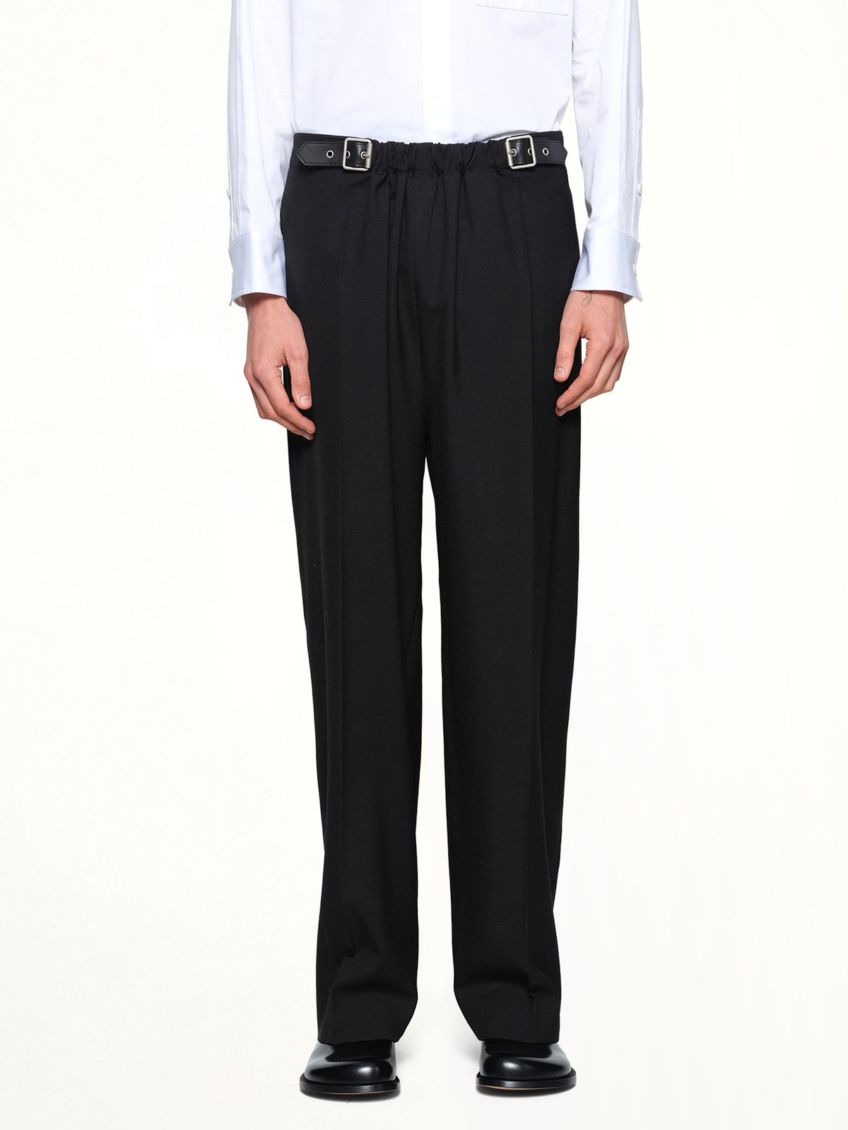 Belted Trousers in Black