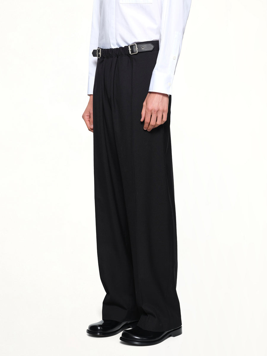 Belted Trousers in Black