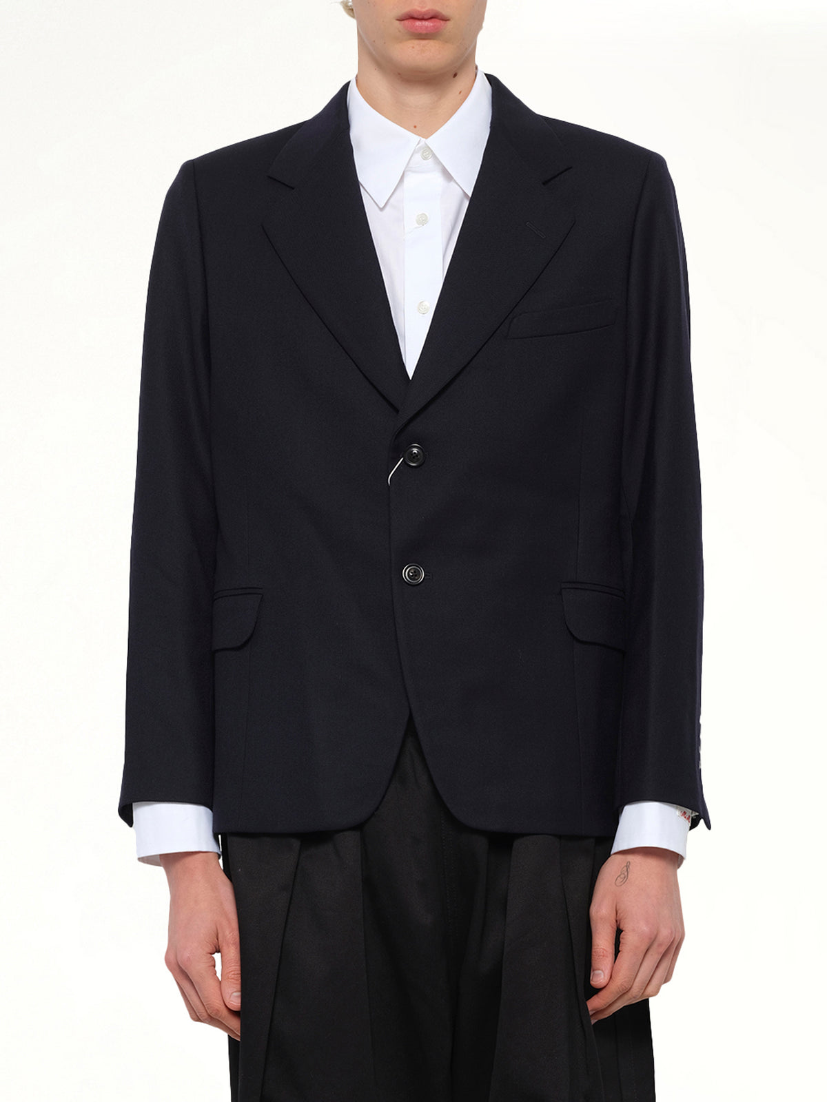Virgin Wool Blazer in Blue