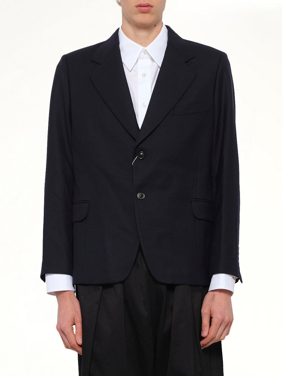 Virgin Wool Blazer in Blue