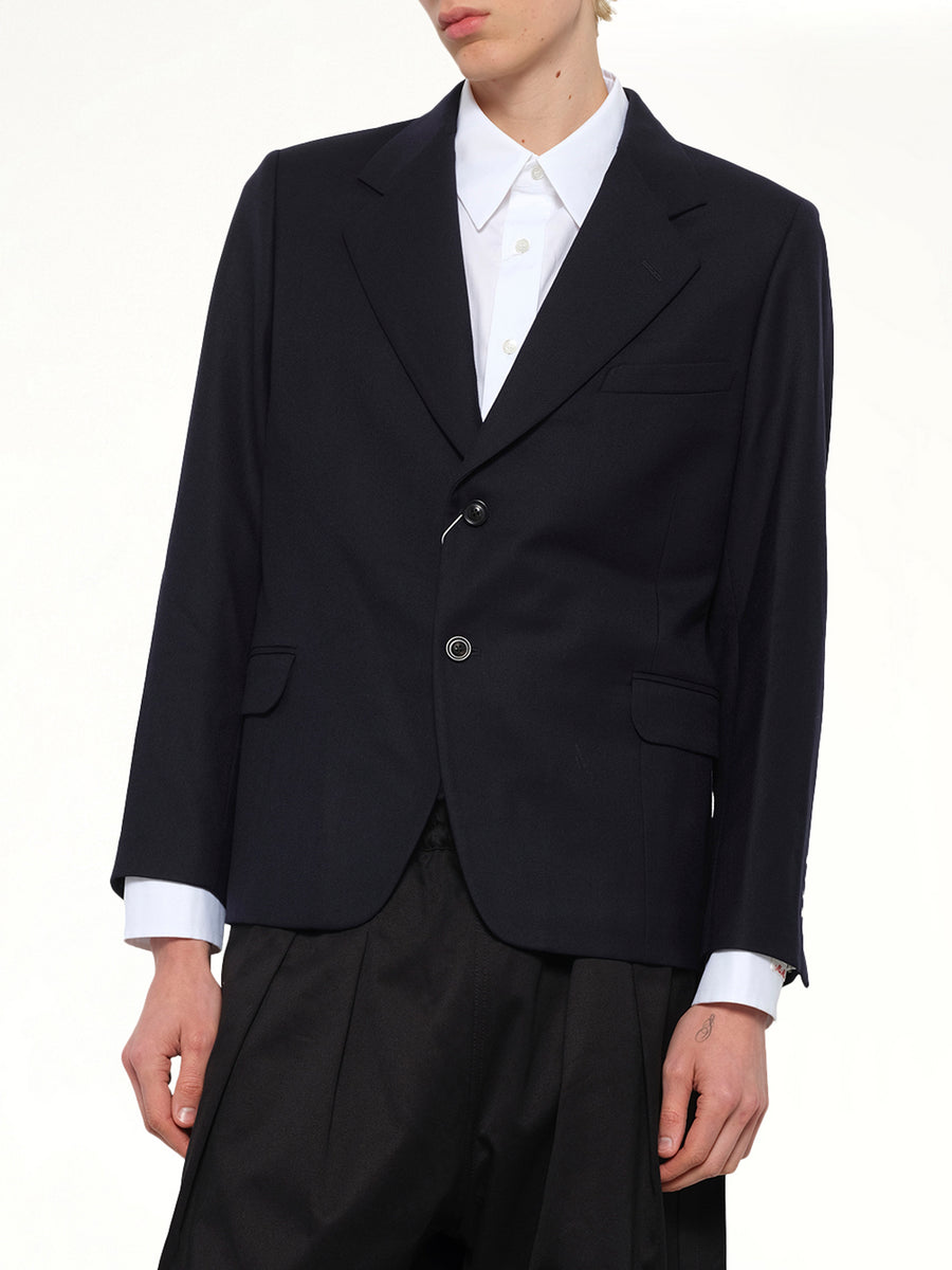 Virgin Wool Blazer in Blue