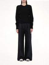 Gauge 14 Gathered Sweater in Black
