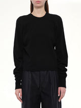 Gauge 14 Gathered Sweater in Black