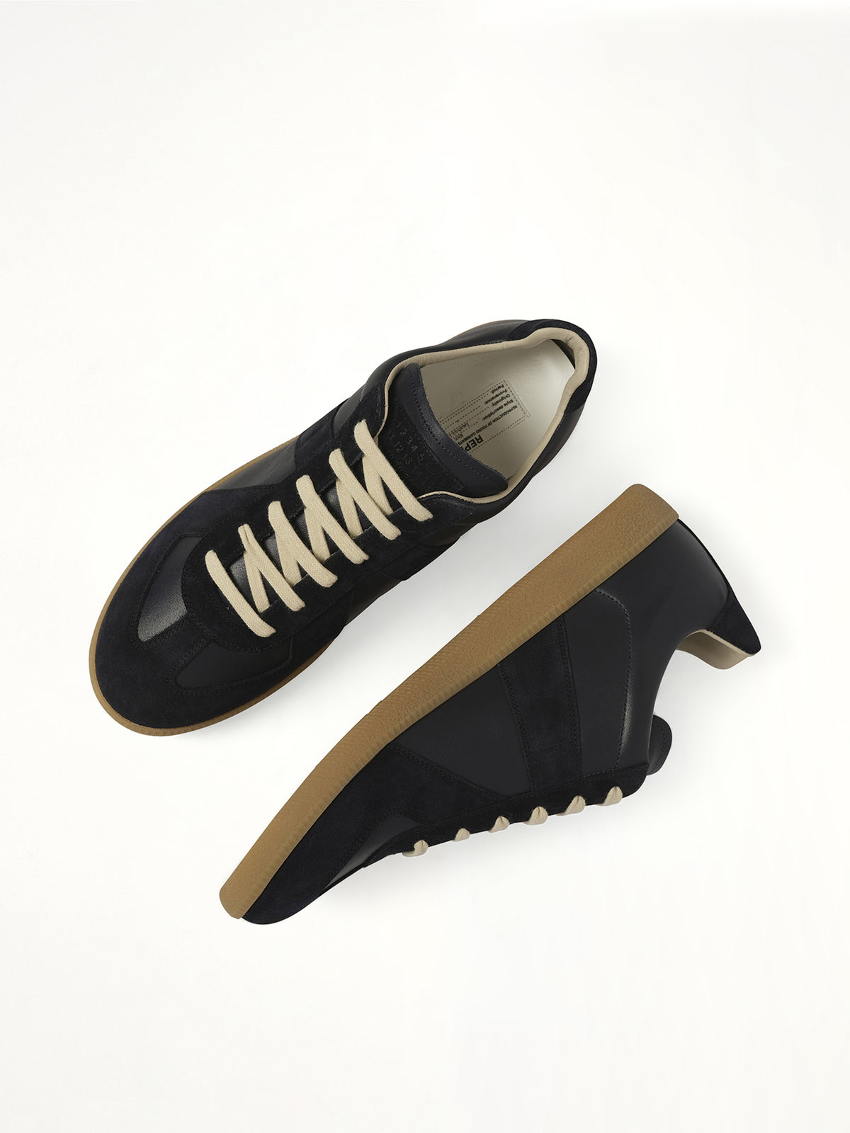 Replica Leather Sneaker in Blue Nights Top View | MAISON MARGIELA