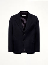 Virgin Wool Blazer in Blue