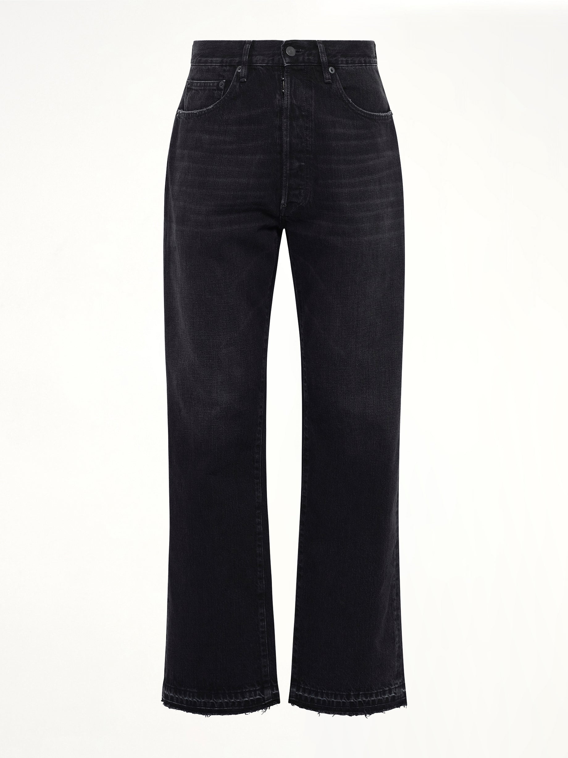 14 Oz Selvedge Denim Pants in Washed Black