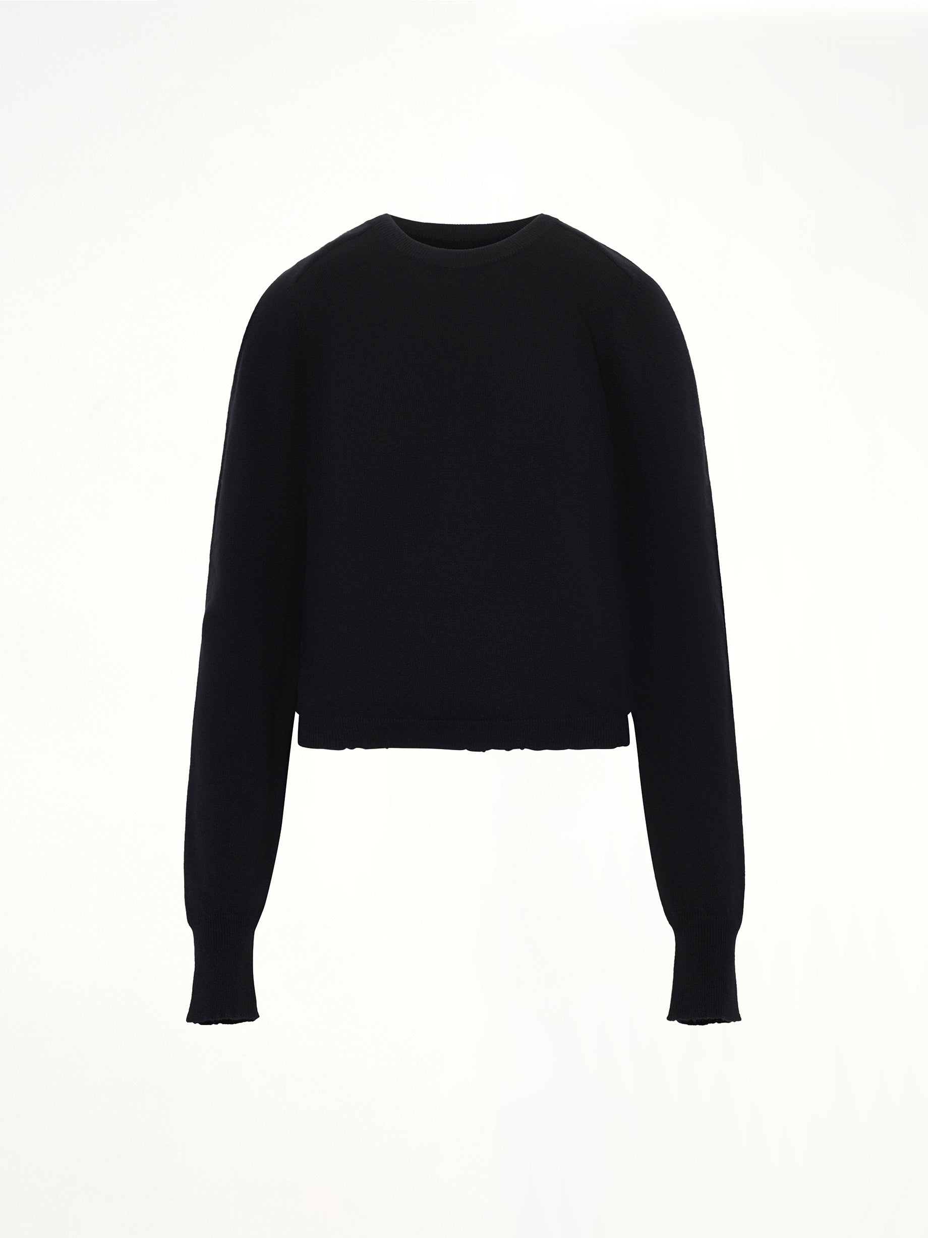 Gauge 14 Gathered Sweater in Black