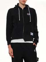 Undercover X Champion Zip Hoodie in Black