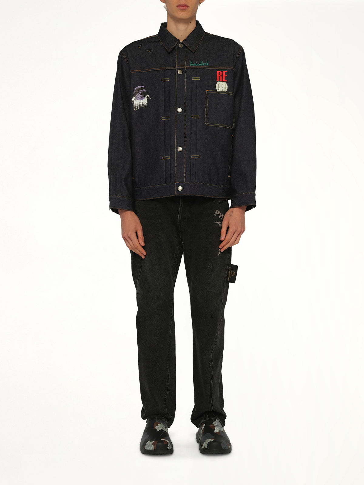 Mind Parasite Denim Jacket in Indigo