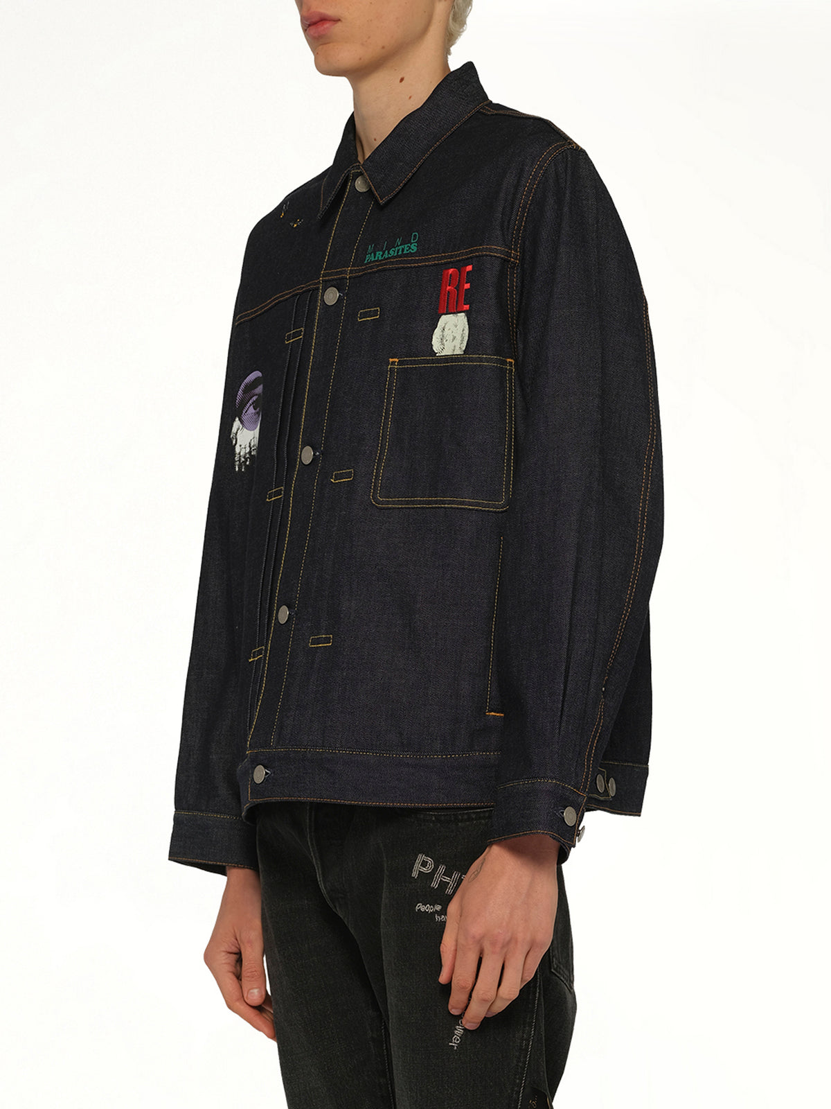 Mind Parasite Denim Jacket in Indigo