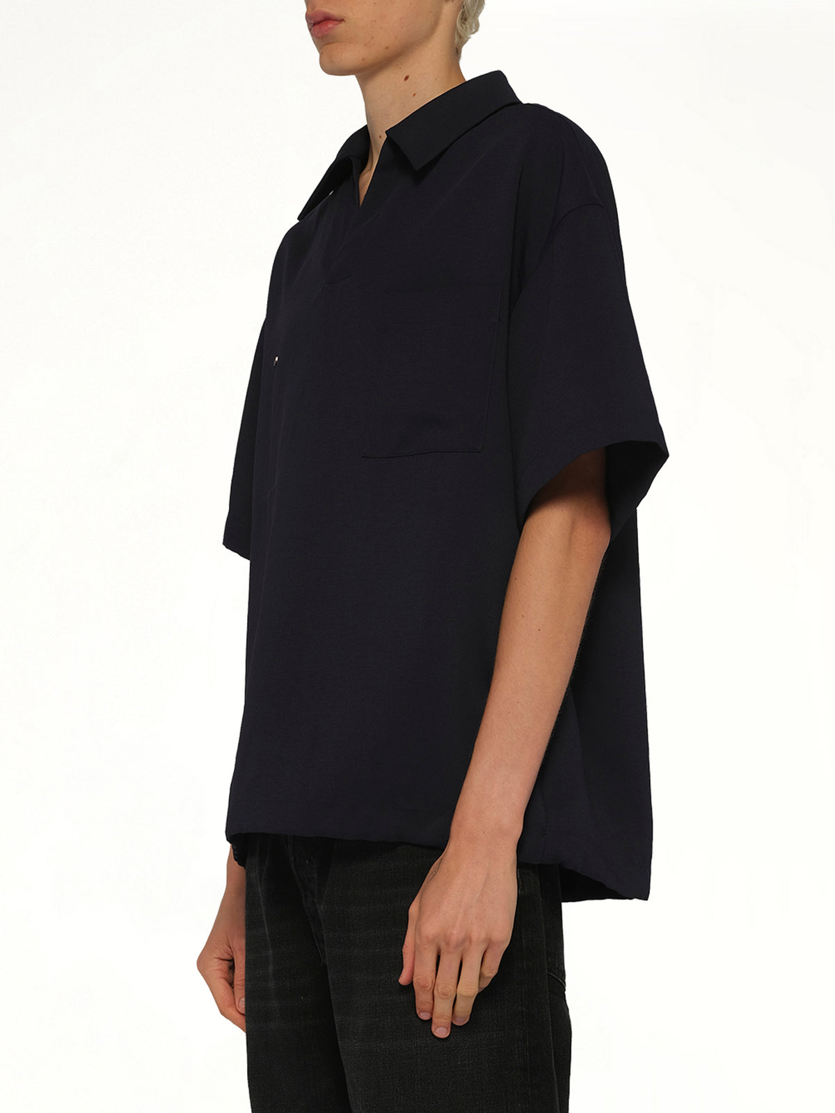 Half Sleeve Polo in Navy