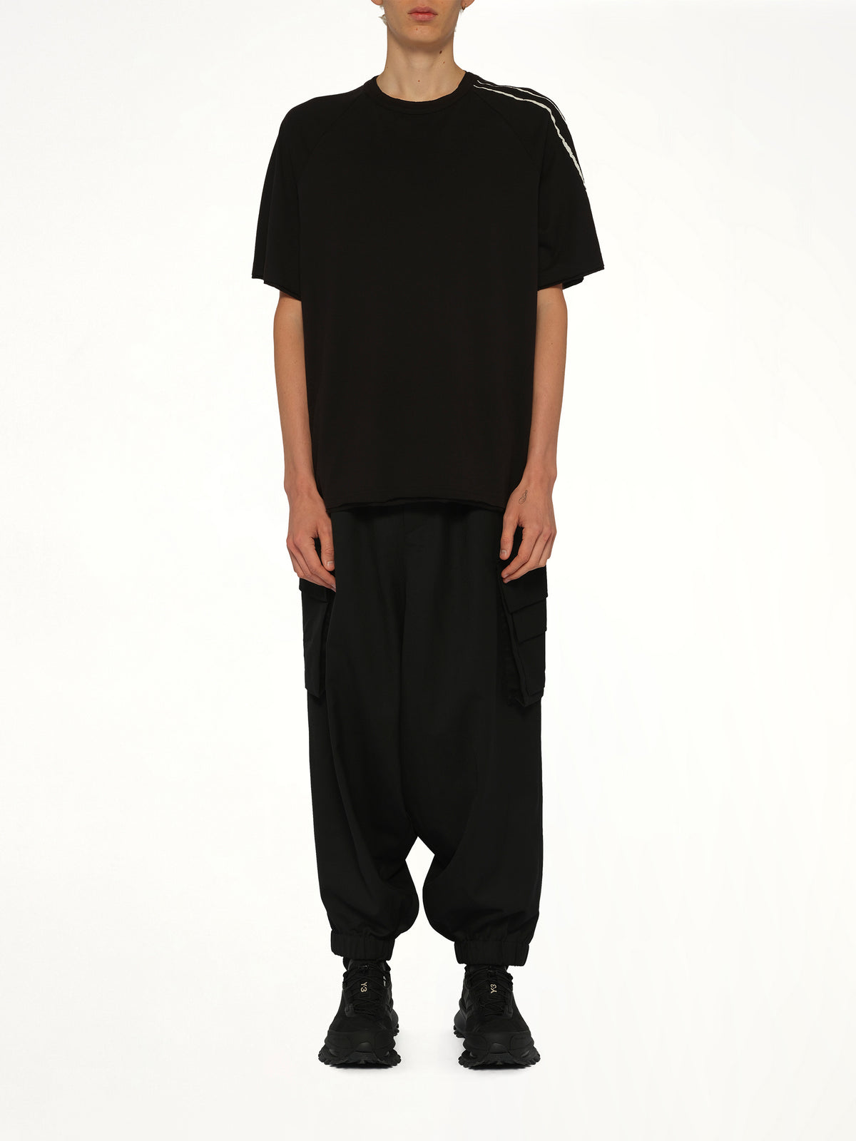 Reconstructed 3S T-Shirt in Black