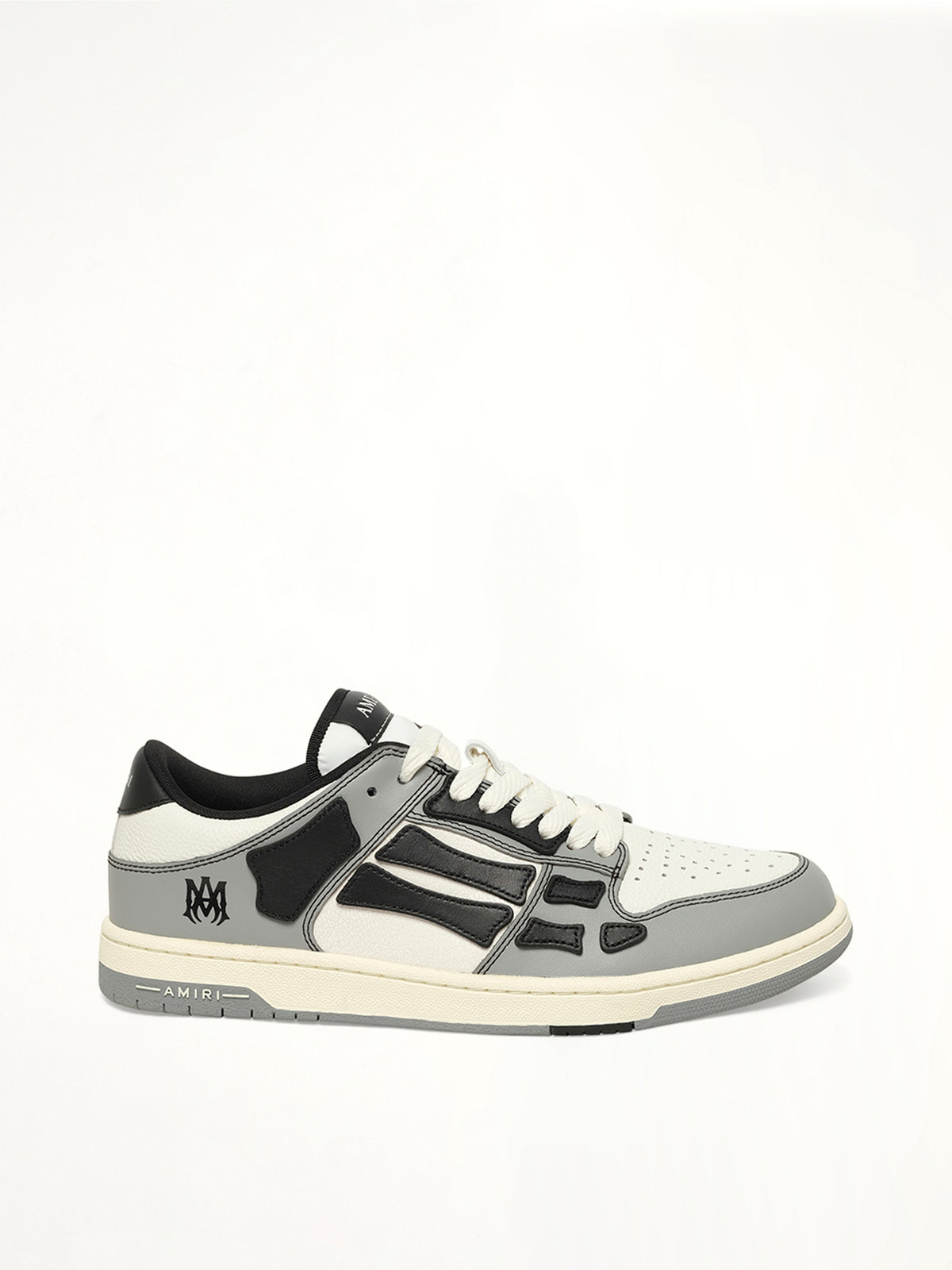 Varsity Skel Top Low in Black Side View | AMIRI