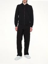 6100061 Cotton Fleece Hoodie in Black