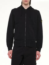6100061 Cotton Fleece Hoodie in Black