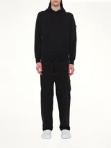 6100062 Cotton Fleece Hoodie in Black
