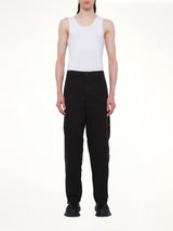 3100011 Organic Cotton Ripstop Trousers in Black