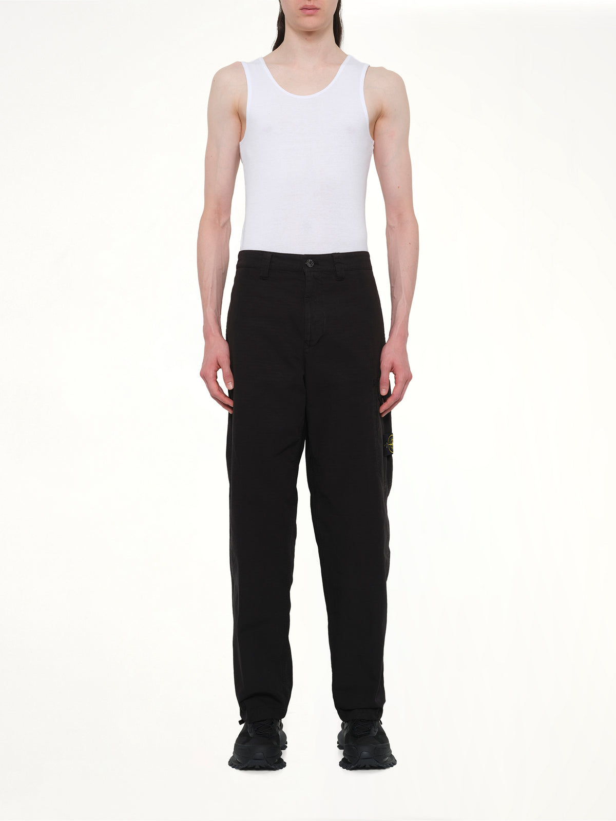 3100011 Organic Cotton Ripstop Trousers in Black