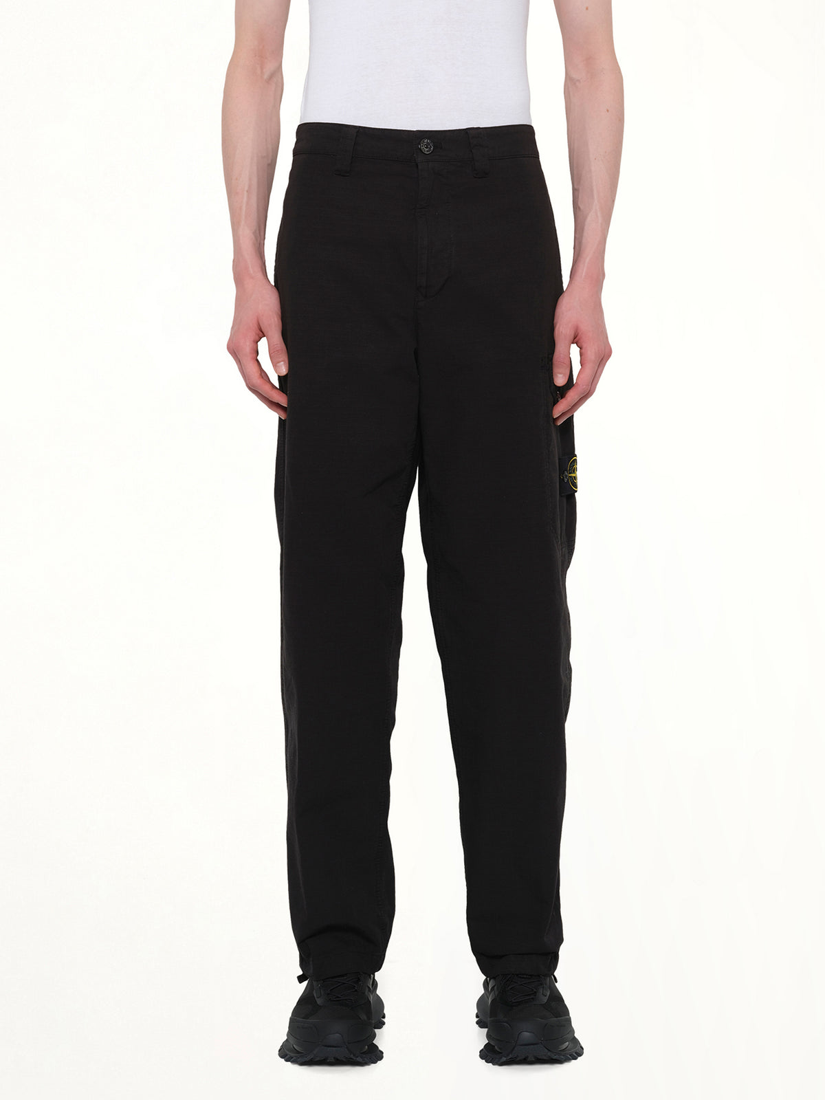 3100011 Organic Cotton Ripstop Trousers in Black