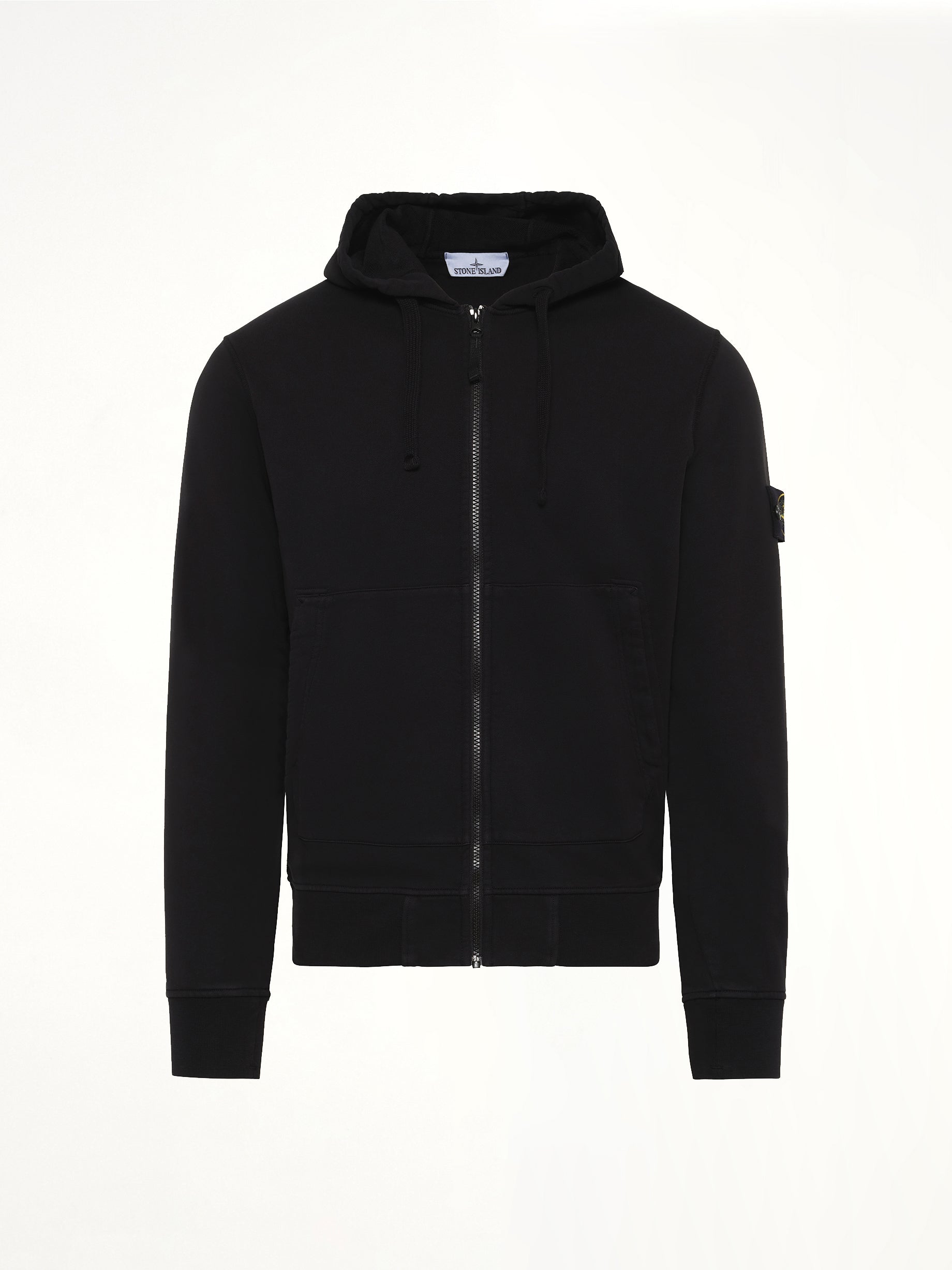 6100061 Cotton Fleece Hoodie in Black