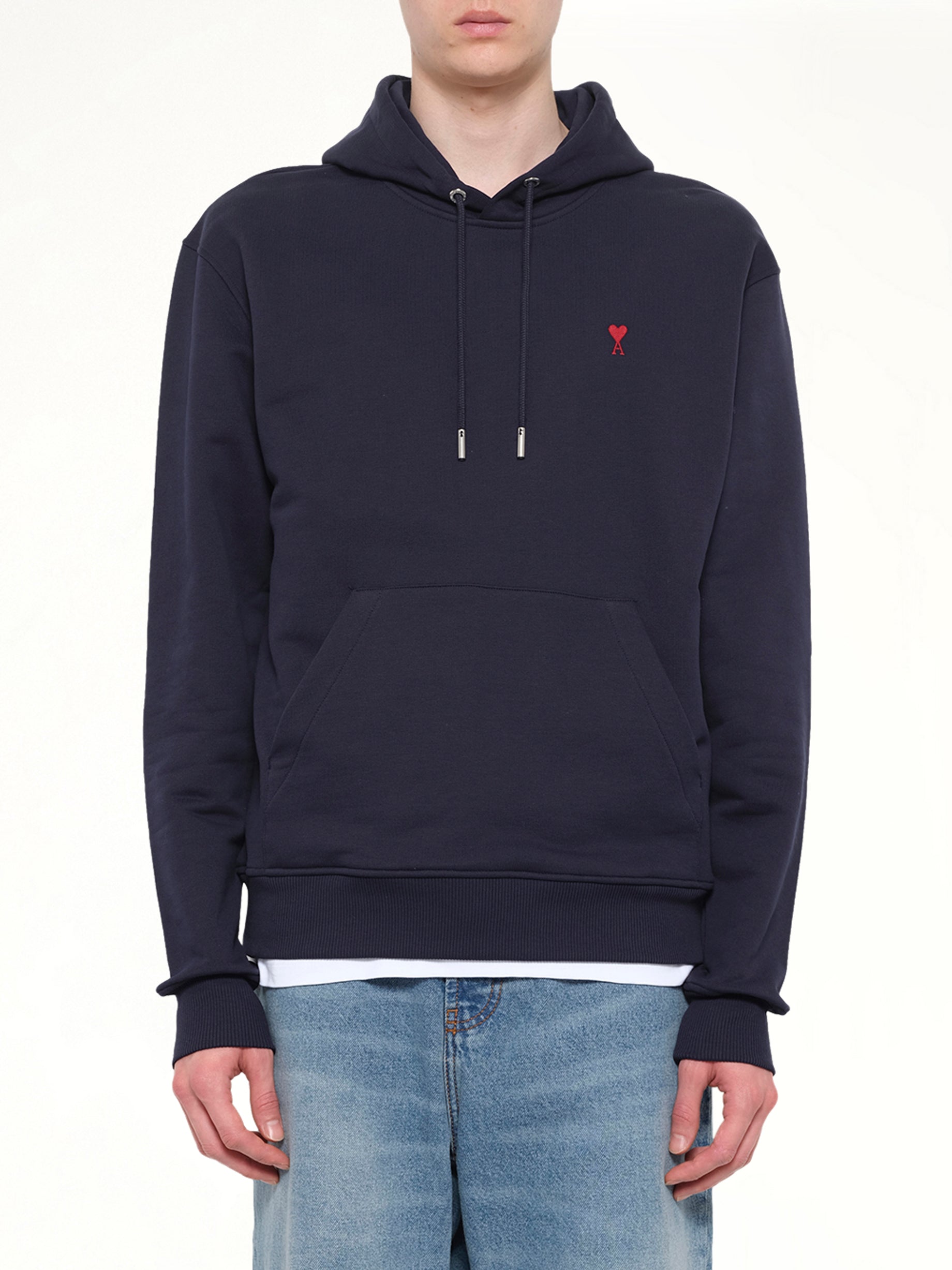 Ami De Coeur Hoodie in Navy/Red