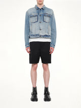 Washed Denim Jacket in Blue