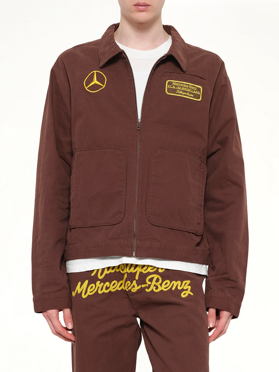 Kidsuper X Mercedes Benz Work Jacket in Brown