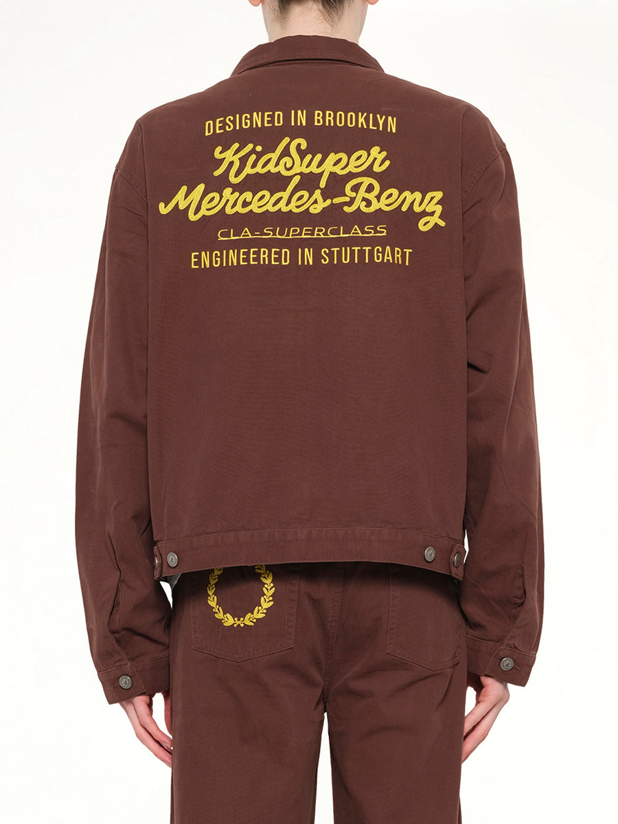 Kidsuper X Mercedes Benz Work Jacket in Brown