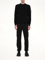 5100154 Ribbed Cotton Crewneck Sweater in Black