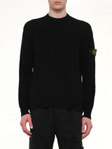 5100154 Ribbed Cotton Crewneck Sweater in Black