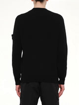 5100154 Ribbed Cotton Crewneck Sweater in Black