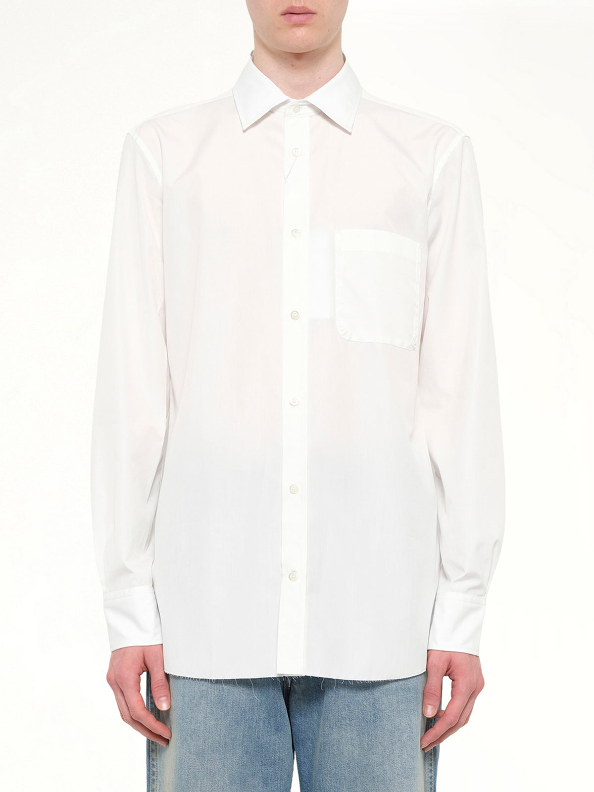 Long Sleeve Shirt in Off White