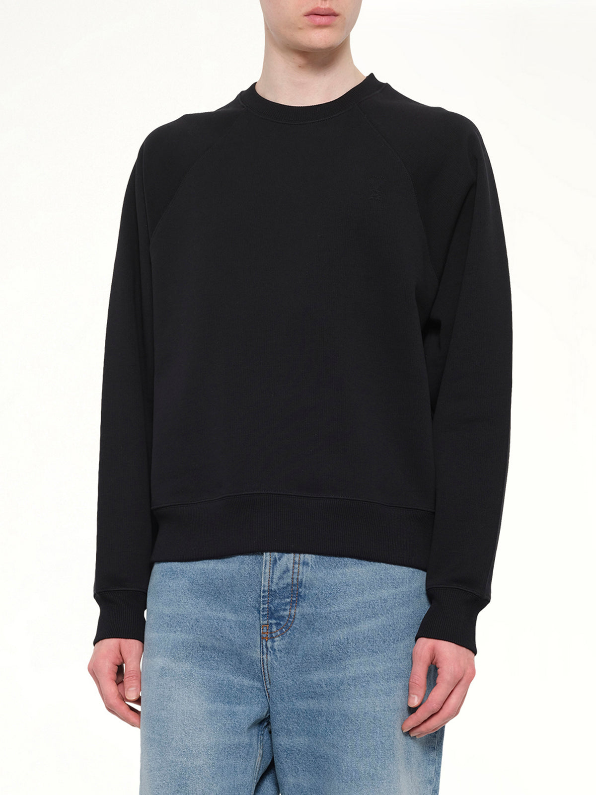 Small Embossed ADC Sweatshirt in Black