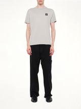 2100027 Logo Patch T-Shirt in Pearl Grey
