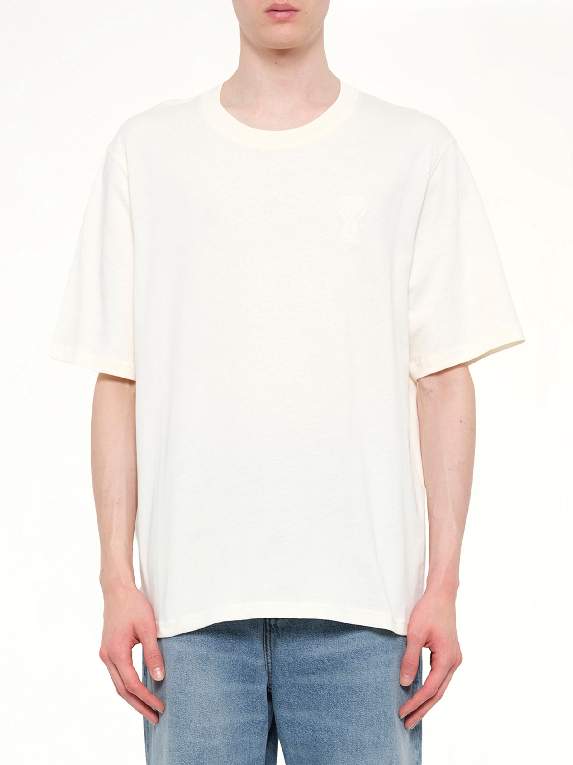 Big ADC Embossed T-Shirt in Off White