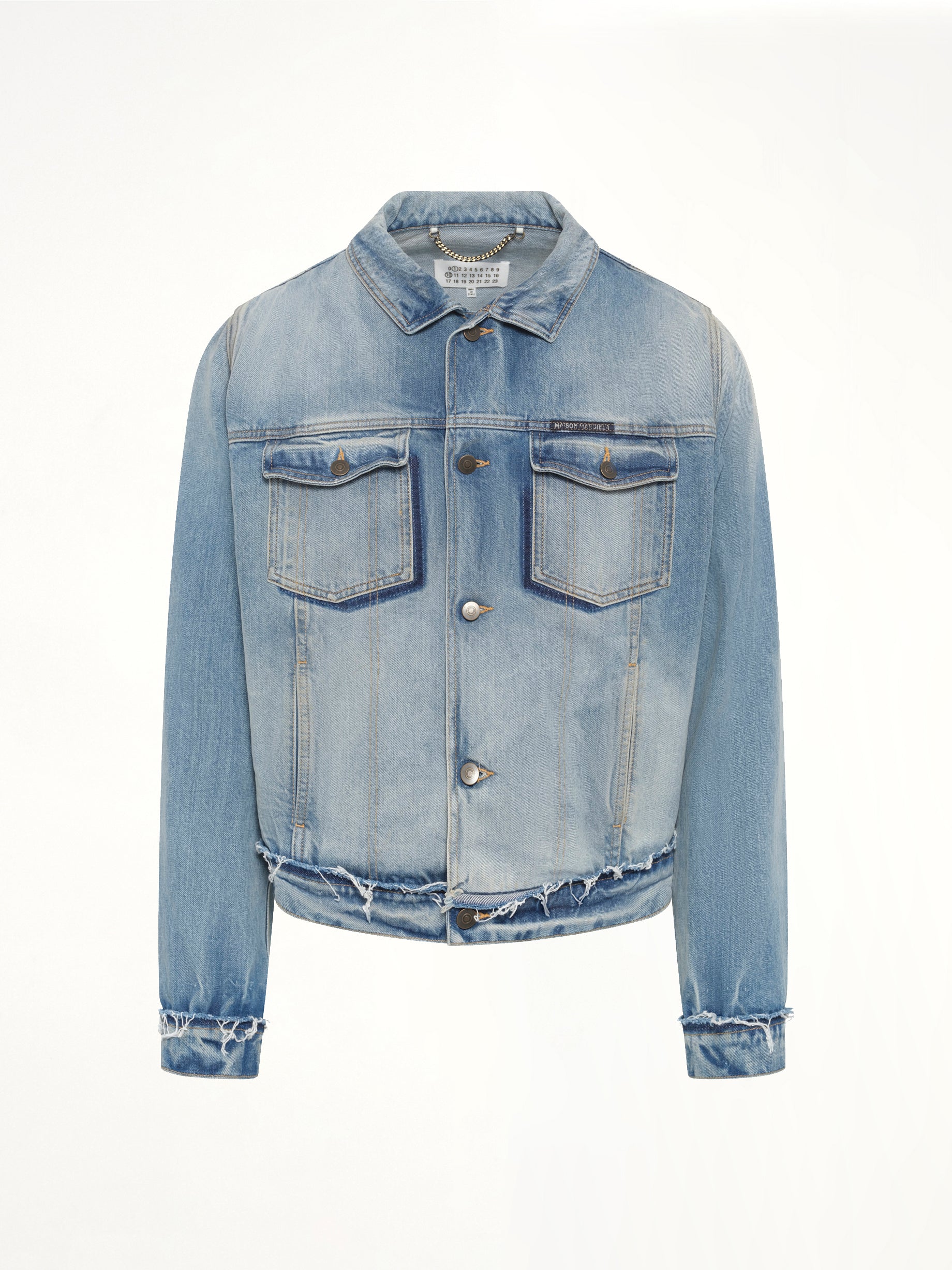 Washed Denim Jacket in Blue