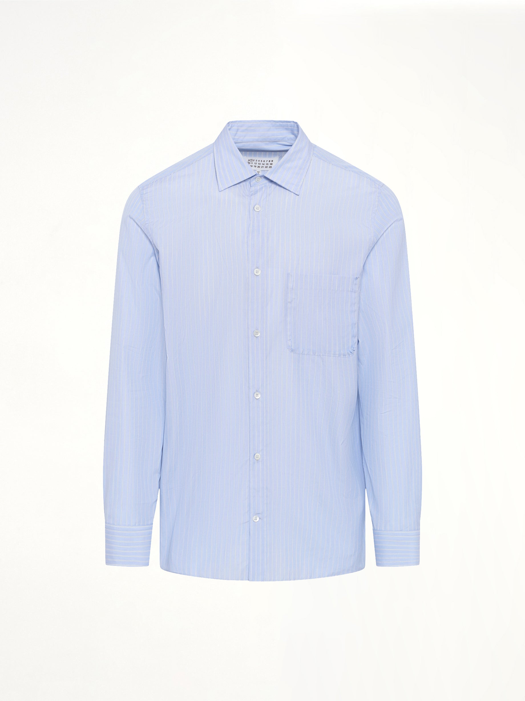 Stripe Long Sleeve Shirt in Blue