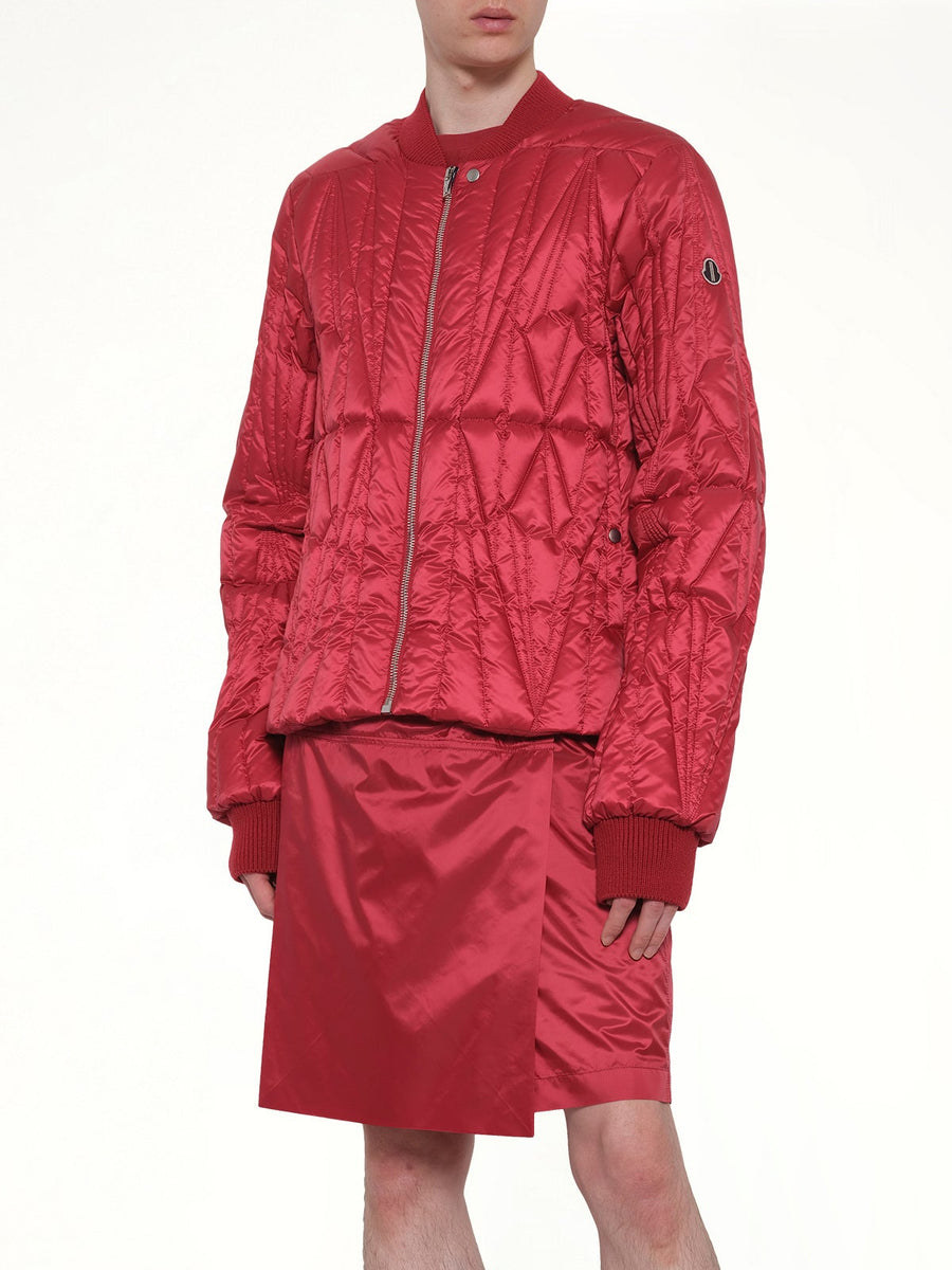 Rick Owens x Moncler Geocamo Flight Jacket in Carnelian