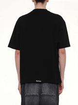 Gothic Logo Short-Sleeved T-Shirt in Black