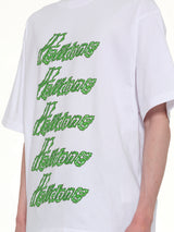 Multi-Logo T-Shirt in White/Green