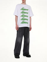 Multi-Logo T-Shirt in White/Green