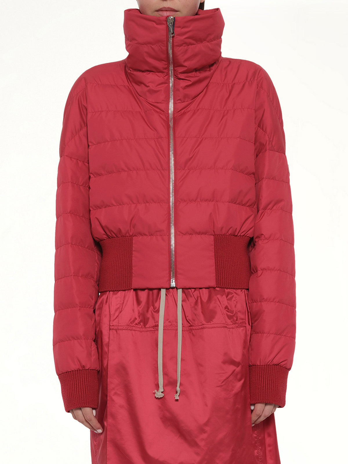 Rick Owens x Moncler Cropped Jacket in Carnelian