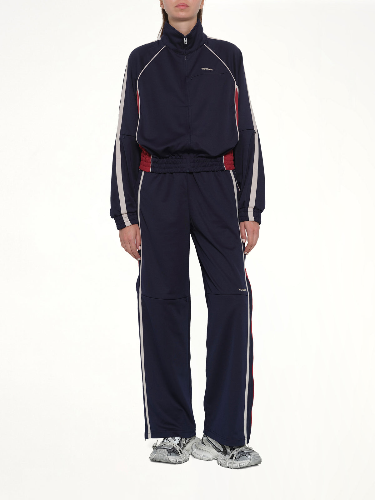 Contrast Track Jacket in Navy